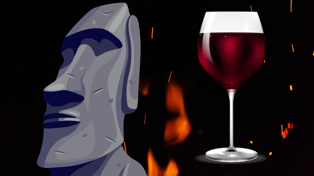 Moai e taça de vinho 🗿🍷 o que significa o meme e qual a sua relação